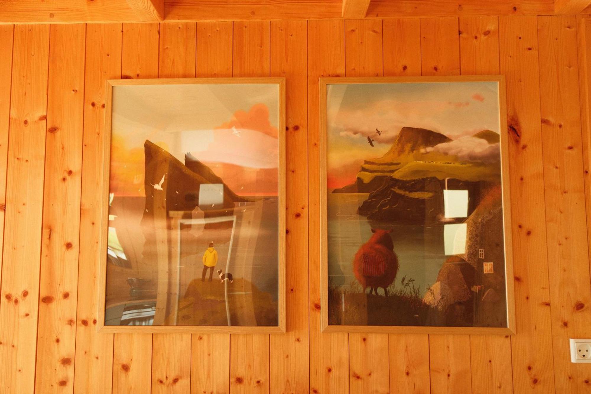 Mulafossur Cottages By Famous Waterfall In Gasadalur Exteriör bild