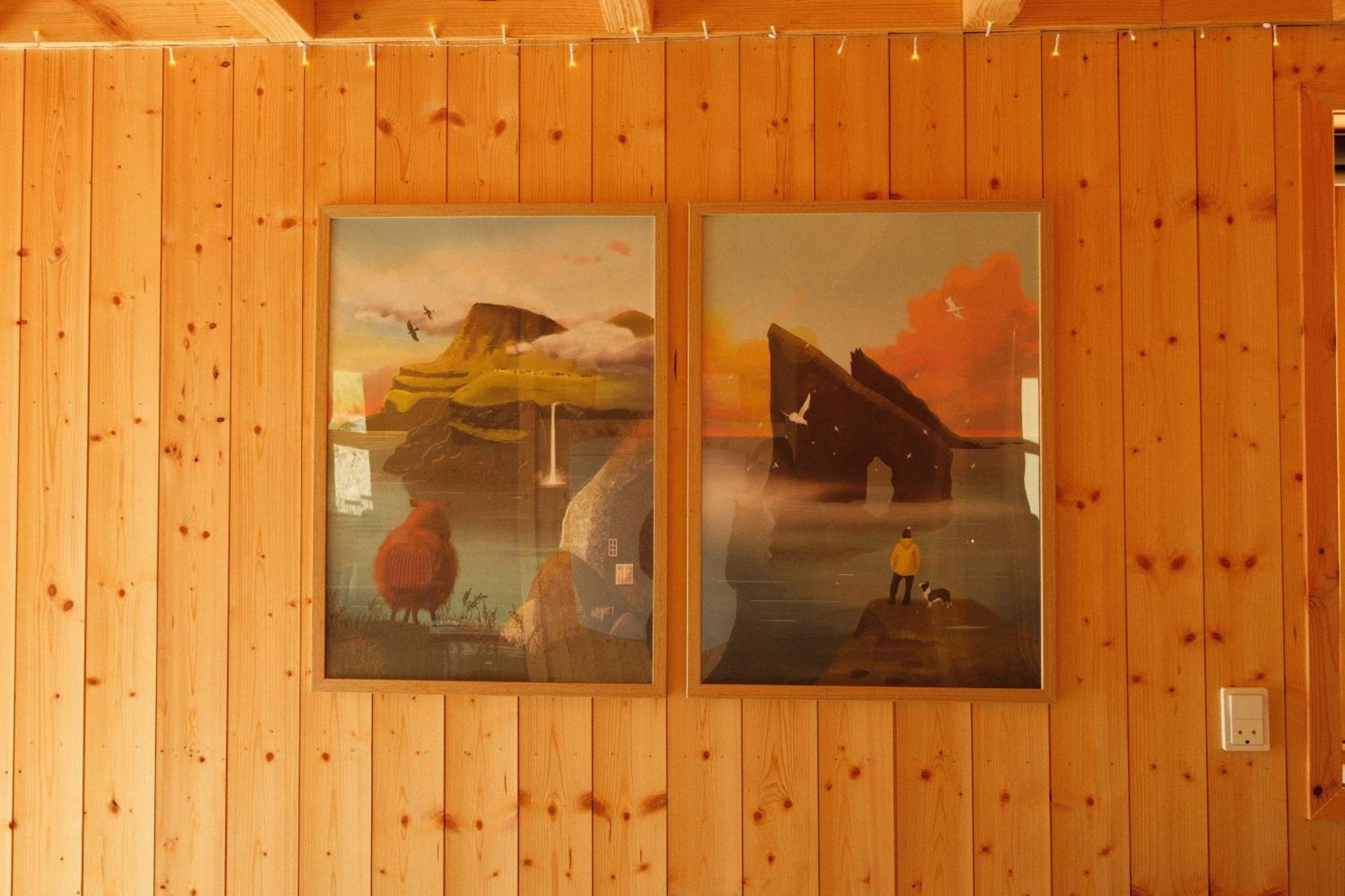 Mulafossur Cottages By Famous Waterfall In Gasadalur Exteriör bild